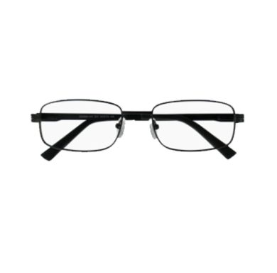 Monture métal noire rectangle