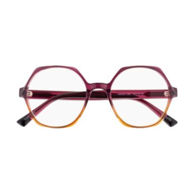 Lunettes pantos en acétate dégradé bordeaux vers miel doré, 100 % Santé