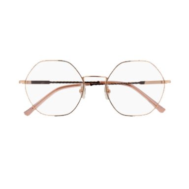 Lunettes octogonales rose gold pour femme, collection 100 % Santé
