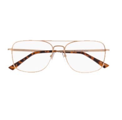 Lunettes type pilote dorées
