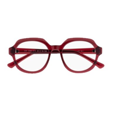 Lunettes femme rouges en acétate plein, éligibles 100 % Santé
