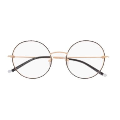 Lunettes rondes fines métal or clair pour femme, offre 100 % Santé