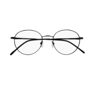 Lunettes femme rondes en métal noir pour femme, collection 100 % Santé