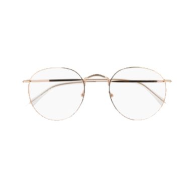 Lunettes ronde métal dorée