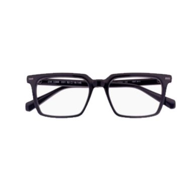 Monture homme rectangle noire épaisse – 100 % Santé

